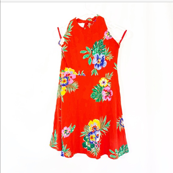 Old Navy Other - RED OLD NAVY TROPICAL HALTER DRESS
